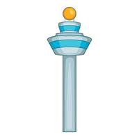Dispatch tower icon, cartoon style vector