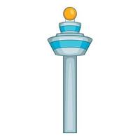 Dispatch tower icon, cartoon style vector