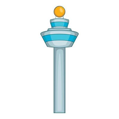 Dispatch tower icon, cartoon style