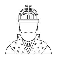 King icon in outline style vector