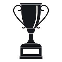 Winning gold cup icon, simple style vector