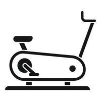 icono de bicicleta de ejercicio, estilo simple vector