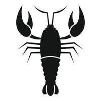 Lobster icon, simple style vector