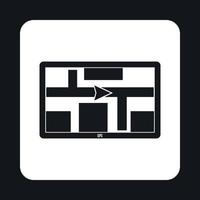 JPS navigation icon, simple style vector