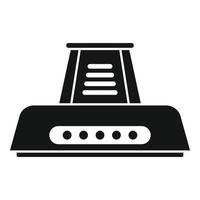 Electric kitchen ventilation icon, simple style vector