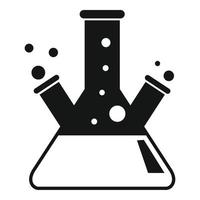 Test lab flask icon, simple style vector