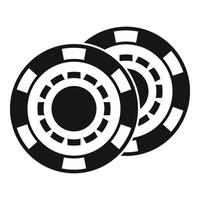 icono de fichas de casino vector simple. juego de póquer