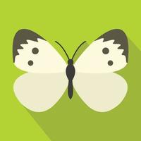 mariposa con patrón en el icono de las alas, estilo plano vector