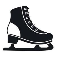 icono de patines de hielo, estilo simple vector