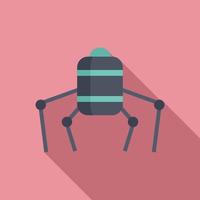 Nano future robot icon, flat style vector