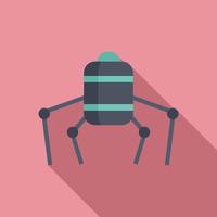 Nano future robot icon, flat style vector