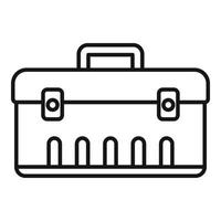 icono de caja de herramientas de coche, estilo de contorno vector