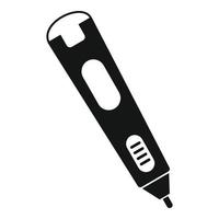 3d pen tool icon, simple style vector