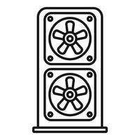 Ventilation equipment icon, outline style vector