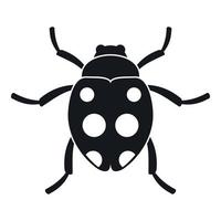 Ladybug icon, simple style vector