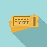 Electric train ticket icon, flat style vector