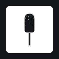 Chocolate ice cream icon, simple style vector