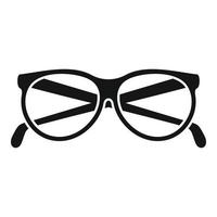 Glasses elderly icon, simple style vector