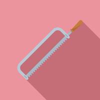 Hacksaw icon, flat style vector