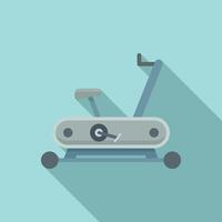 Workout exercise bike icon, flat style vector