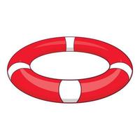 Lifebuoy icon, cartoon style vector