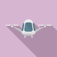 Smart air taxi icon, flat style vector