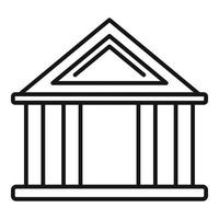 Judge court icon, outline style vector