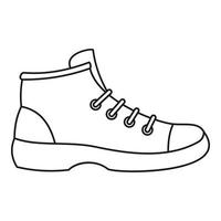 Boot icon, outline style vector