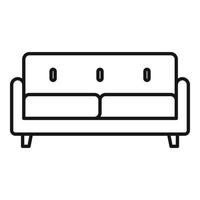 Soft sofa icon, outline style vector
