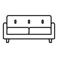 Soft sofa icon, outline style vector