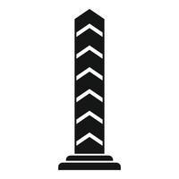 Border pillar icon, simple style vector
