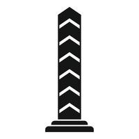 Border pillar icon, simple style vector