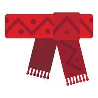 Winter scarf icon, flat style vector