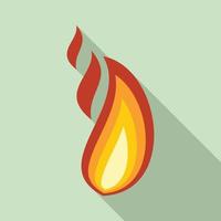 Fire flame blaze icon, flat style vector