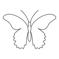 icono de urticaria de mariposa, estilo de contorno vector
