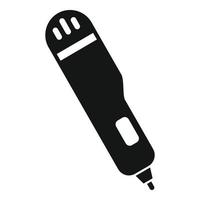 Printing pen icon, simple style vector