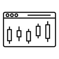 Trader web page icon, outline style vector