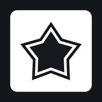 Star icon, simple style vector