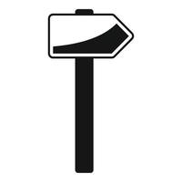 Blacksmith big hammer icon, simple style vector