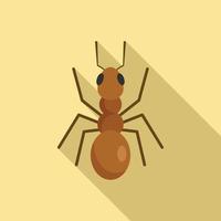 Cute ant icon, flat style vector