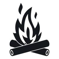 Campfire icon, simple style vector