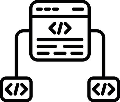 icono de vector de marco de código