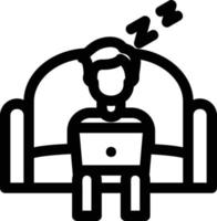 Lazy Work Vector Icon