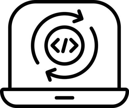 icono de vector de ciclo de programación