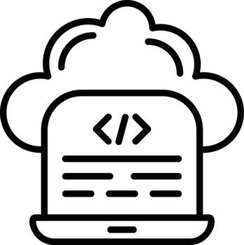 Cloud Coding Vector Icon