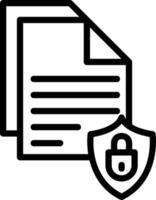 icono de vector de seguridad de documento
