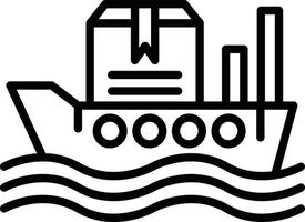 Worldwide Shipping Boat Vector Icon