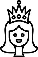 icono de vector de princesa