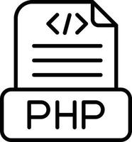 icono de vector de archivo php