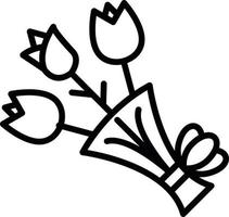 icono de vector de ramo de flores